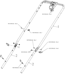 Handle Diagram and Parts List for 12AVB2ML345 2022 Yard Machines Lawn Mower
